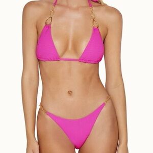 PQ Swim Neopolitan Mara Hot Pink Bikini Set S & M NWT